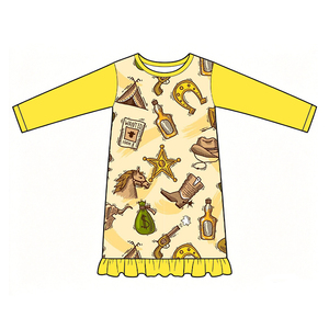 <span class=keywords><strong>Camicia</strong></span> <span class=keywords><strong>da</strong></span> <span class=keywords><strong>Notte</strong></span> OEM Premium in Fibra di Bambù per Bambine 0-8 Anni, <span class=keywords><strong>Manica</strong></span> <span class=keywords><strong>Lunga</strong></span> con Orlo a Volant, Collo Tondo, per Primavera e Autunno - Product Image 5