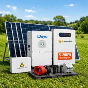 Venta al por Mayor de Sistemas de Energía Solar Híbridos Domésticos con Batería de Litio Deye <span class=keywords><strong>Solis</strong></span> de <span class=keywords><strong>3kw</strong></span>, 5kw, 8kw, 12kw, 16kw y 20kw a Precio Económico - Product Image 1