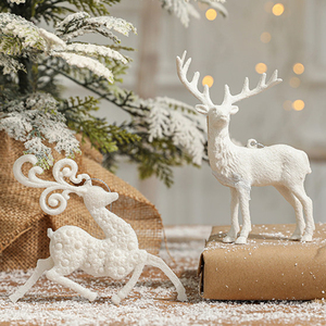 Décorations de Noël pour arbre de Noël : Flocons de neige, Ailes d'ange, Pendentifs rennes, Ornements suspendus pour la maison - Product Image 2