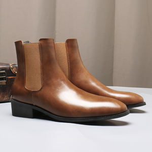 Botas de Invierno para Hombre, Estilo Chelsea, con Forro de Felpa Cálido, Botas de Cuero de Lujo para Fiestas y Uso Diario, Talla 46, 2024 - Product Image 5