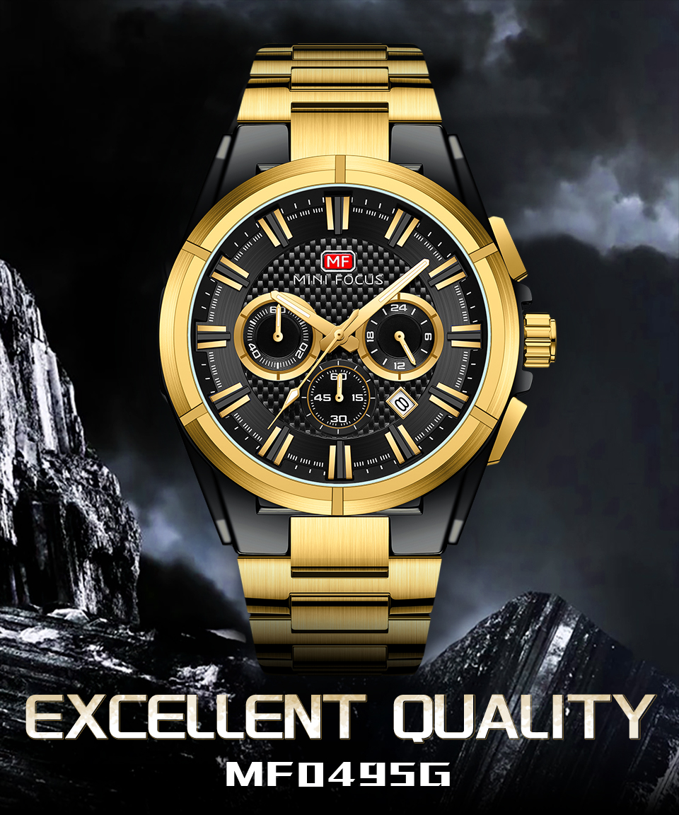 MINI FOCUS MF0495G - Stylish & Functional Quartz Watch