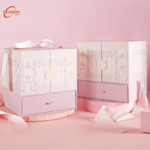 Caja de Papel Rígido Magnética de Doble Puerta con Diseño de <span class=keywords><strong>Amor</strong></span> <span class=keywords><strong>Eterno</strong></span> Personalizado, con Estampado en Dorado, para Recuerdos de Boda, Compromiso, Dulces, Joyería - Product Image 4