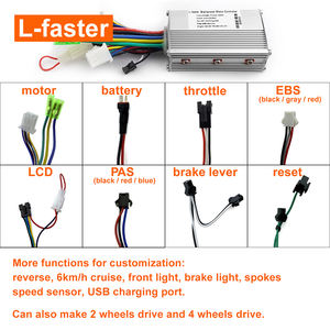 Kits de Conversión de Motor de Cubo de Engranaje Eléctrico sin Escobillas <span class=keywords><strong>L</strong></span>-<span class=keywords><strong>faster</strong></span> DIY de 250w 24v 36v y 12 Pulgadas - Product Image 6