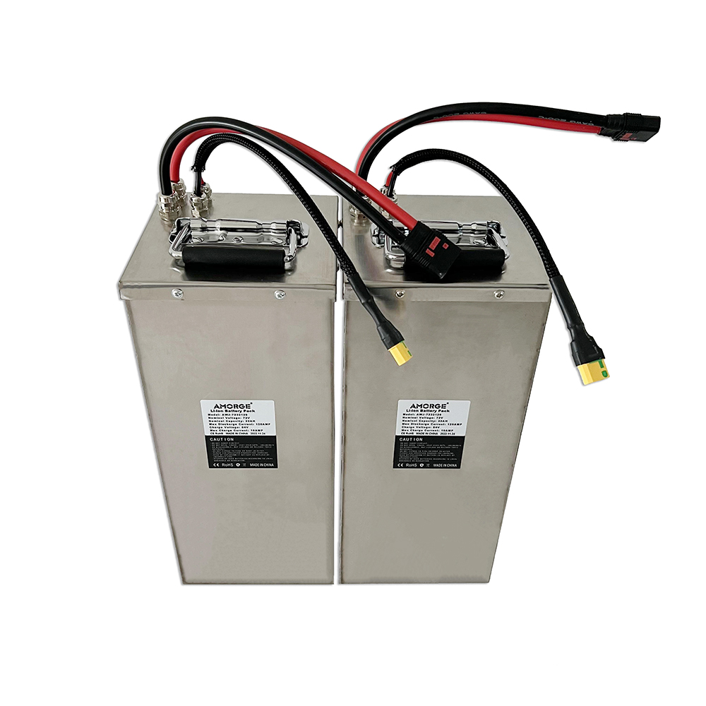 Аккумуляторная батарея Amorge на заказ 72 в 32 в 120 А с корпусом из нержавеющей стали ANT Bluetooth BMS