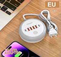 Chargeur mural USB de multiprise de bureau Portable PD20W avec cordon, prises d'adaptateur de chargeur de téléphone de prise US/EU/AU de prix usine