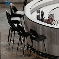 Comptoir de bar rond blanc personnalisé pour café, mobilier de café au design simple pour la décoration de café