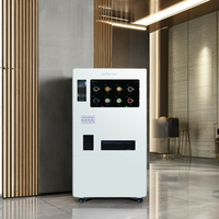 Distributeur automatique de boissons chaudes et froides, café, accepteur de monnaie/espèces, distributeur intelligent, acier galvanisé, verre trempé, 300-600 pièces