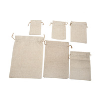 Ventes directes des fabricants de lin petit cadeau bijoux sac de rangement filature chanvre tirer bouche cordon riz vin sac