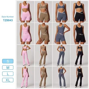 <span class=keywords><strong>Set</strong></span> da <span class=keywords><strong>donna</strong></span> con leggings anteriori con colori a contrasto incrociati con colori a contrasto da <span class=keywords><strong>donna</strong></span> - Product Image 6