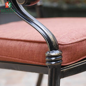 Ensemble de jardin moderne, tables de salle à manger de patio en aluminium coulé durable, fournies par l'usine, bronze antique, mobilier de bistrot d'extérieur, petit métal - Product Image 4