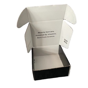 Product Customize Mailer Box Packaging Printing Black Clothes Apparel Corrugated Custom Wig Boxes with Logo Packaging