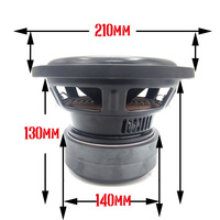 Caissons de basses de voiture de 8 pouces avec basses puissantes 4 Ohms DVC SPL Caisson de basses audio de 8 pouces Haut-parleurs de voiture