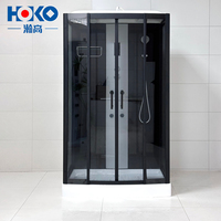 Cabine de douche HOKO moderne en alliage d'aluminium et verre trempé, porte de douche 5 mm carrée, cabine de douche vapeur pour hôtel, salle de sport, salle de bain