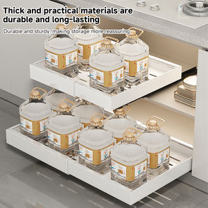 Cajones de almacenamiento de cocina de acero inoxidable-Organizador de armario extraíble extensible con construcción de metal - Product Image 3