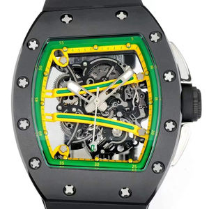 Montre mécanique en céramique noire de luxe RM 061, boîtier transparent personnalisable, montre confortable à porter toute la journée - Product Image 4