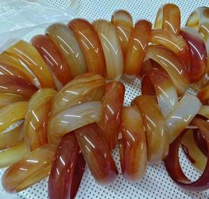 צמיד ירקן אדום טבעי גדול מידה אמריקאית 7.5-9 אבן אגת הודית אבן חן רוחב צמיד קריסטל מרפא המתנה הטובה ביותר לאישה גבר - Product Image 6