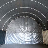 Abri pour conteneurs logistiques portuaires 46x40 pieds, auvent à poutre simple en acier, PVC ignifuge B1 pour entrepôt temporaire ou atelier
