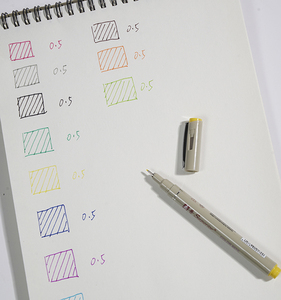 ปากกาวาดภาพ Fineliner ที่เหนือกว่าด้วยหมึกเม็ดสีขนาดเล็กจางหลักฐานริ้ว - Product Image 4