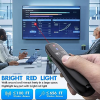 Puntero Láser Rojo Inalámbrico con Control Remoto 2.4G R400, Batería AAA, Receptor USB C, Alcance de 25m, Control de Páginas Ascendente/Descendente para PowerPoint, 1 Año de Garantía