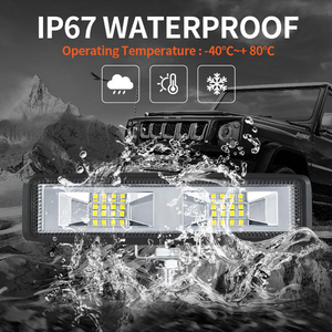 Barra de luz LED <span class=keywords><strong>4x4</strong></span> todoterreno, faro de trabajo de 48W, 12V y 24V, para Jeep, camión, coche, barco, Tractor, remolque, SUV, ATV - Product Image 3