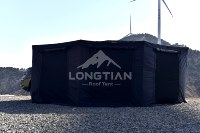 Auvent mural 180 degrés en Oxford 420D avec fermeture éclair SBS, gaze 110G, bouton olive, 2M 2.5M, 9 couleurs, OEM, abri de camping imperméable