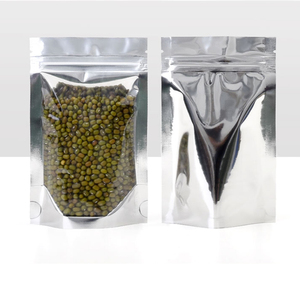 Custom Packaging Pouch Full Print Mini Vacuum Seal Stand up Window Ziplock Red White Clear Plastic Bag for Beef Jerky - Product Image 2