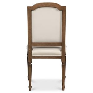 High Quality Beige Upholstered Brown Wood Dining Side Chair Soft Fabric Cushion Solid Wood <b>Frame</b> Dining Furniture for Home - Product Image 3