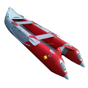430cm 14 'Haute Pression Air Pont Plancher Gonflable Kaboat 4 Personnes Gonflable <span class=keywords><strong>Kayak</strong></span> Transom Durable <span class=keywords><strong>Kayak</strong></span> pour Pagayer Aventures - Product Image 4