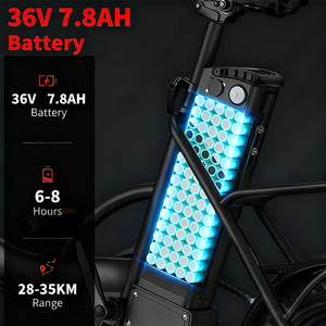 Vélo électrique pliable 36V 350W avec pneus de 14 pouces et freins à disque mécaniques - Vente flash - Product Image 3