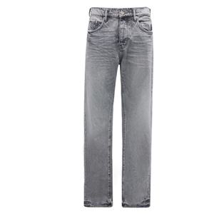 กางเกงยีนส์เดนิมทรงสลิมขาตรงสีซีดสำหรับผู้ชายขายส่ง เสื้อผ้าสตรีทแวร์ กางเกงยีนส์ไบค์เกอร์ผู้ชายแบบบางสำหรับฤดูร้อน - Product Image 3