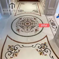 Di Lusso su misura Residenziale pavimento in marmo medaglione piastrelle lowes