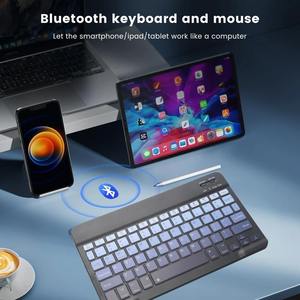 Clavier Bluetooth portable sans fil rechargeable avec dégradé de couleurs personnalisé, clavier allemand, clavier arabe - Product Image 5