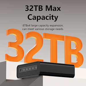 SSD NVME M.2 外接盒定制型 4 槽 SSD 外壳适配器 10Gbps USB C 3.2 带涡轮风扇 适用于 M2 - Product Image 4
