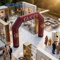 Arche gonflable de luxe haut de gamme personnalisable, légère, avec tissu imperméable et installation facile pour les entrées de magasins éphémères