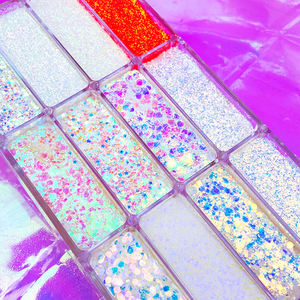 Paleta de Sombras de Ojos en Gel con Brillo Personalizada MLM, 6 Colores, 110g, Maquillaje Mineral Biodegradable para Uso Diario, Fiestas y Bodas - Product Image 3