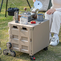 Chariot de camping moderne, grande capacité, léger, pliable, portable, pour extérieur, avec roues pour monter les escaliers, vente en gros à bas prix