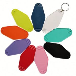 Custom Logo Retro Vintage Motel Hotel Room Keychain Promotional Blank Plastic Acrylic <b>Keyrings</b> Various Colors <b>Cute</b> Style - Product Image 1