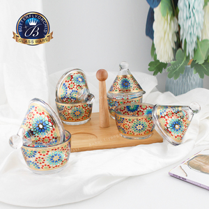 Set di 4 Pezzi Nuovo Lussuoso Tagine Arabo Islamico con Supporto in Legno, Design Moderno per Ramadan e Tavola Familiare, Vendita all'Ingrosso - Product Image 3