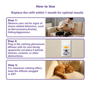 OEM Factory Direct |Cat Calming Pheromone <b>Diffuser</b> Set | 60 Days Use | Reduce Anxiety & Aggression | EU <b>Plug</b> <b>In</b> - Product Image 6