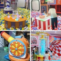 Machine interactive de pulvérisation de balles en forme de dessin animé pour enfants, douche automatique de balles pour aire de jeux intérieure et piscine à balles, jeu sensoriel