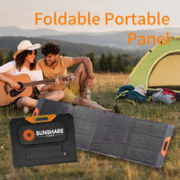 Panneau solaire portable pliable 200W, panneaux solaires à haute efficacité 22,5% pour les voyages en voiture et les voyages, panneaux solaires pliables carrés