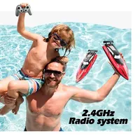 Barco de control remoto de alta velocidad de 2,4G con hélices gemelas para niños al aire libre agua Control remoto lancha rápida regalos Juguetes