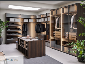 Armoire sur pied de style français haut de gamme, multi-espaces de rangement, chambre à coucher haut de gamme, crème clair - Product Image 5