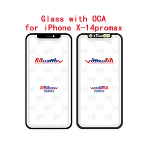 IPhone X XS için OCA ile cam XSMAX XR 11 11 12 13 14 dış cam iPhone 12 için promax