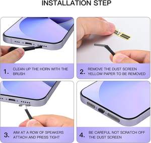 8 piezas Universal <span class=keywords><strong>teléfono</strong></span> móvil a prueba <span class=keywords><strong>de</strong></span> polvo red Metal altavoz cubierta antipolvo adhesivo antipolvo pegatina antipolvo - Product Image 4