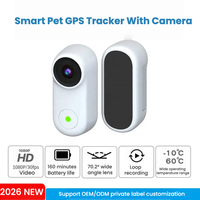 Caméra GPS intelligente Findhub&Findmy pour animaux de compagnie, caméra de collier pour animaux de compagnie 1080P HD, caméra de collier pour chiens, localisateur Bluetooth anti-perte