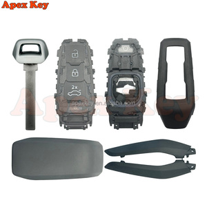 Boîtier de remplacement de clé de voiture ABS noir de haute qualité pour Audi avec 3 boutons et autocollants - Product Image 2