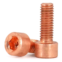 Vis à tête cylindrique à six pans creux en cuivre DIN912 M2 M2.5 M3 M4 M5 M6 M8 T2 pour le bricolage