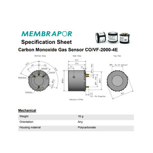 Sensor de Gas Monóxido de Carbono Membrapor CO/VF-2000-4E Electroquímico de 4 Electrodos para Monitoreo Industrial - Product Image 3