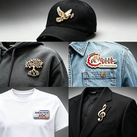 Broche en métal 3D gaufrée personnalisée, épinglette pour vêtements, écharpes et chapeaux – Grande Vente